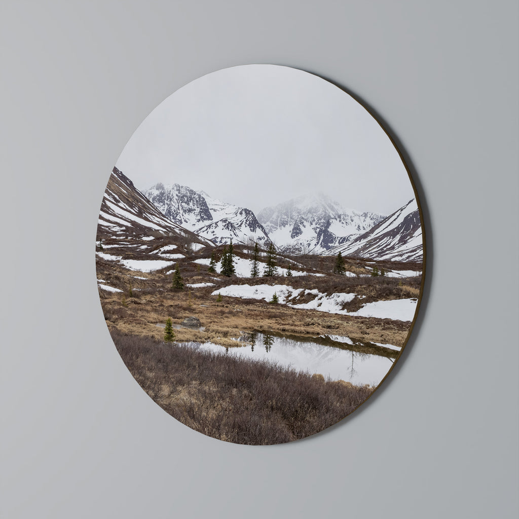 ECHOES OF WINTER Round Wall Art