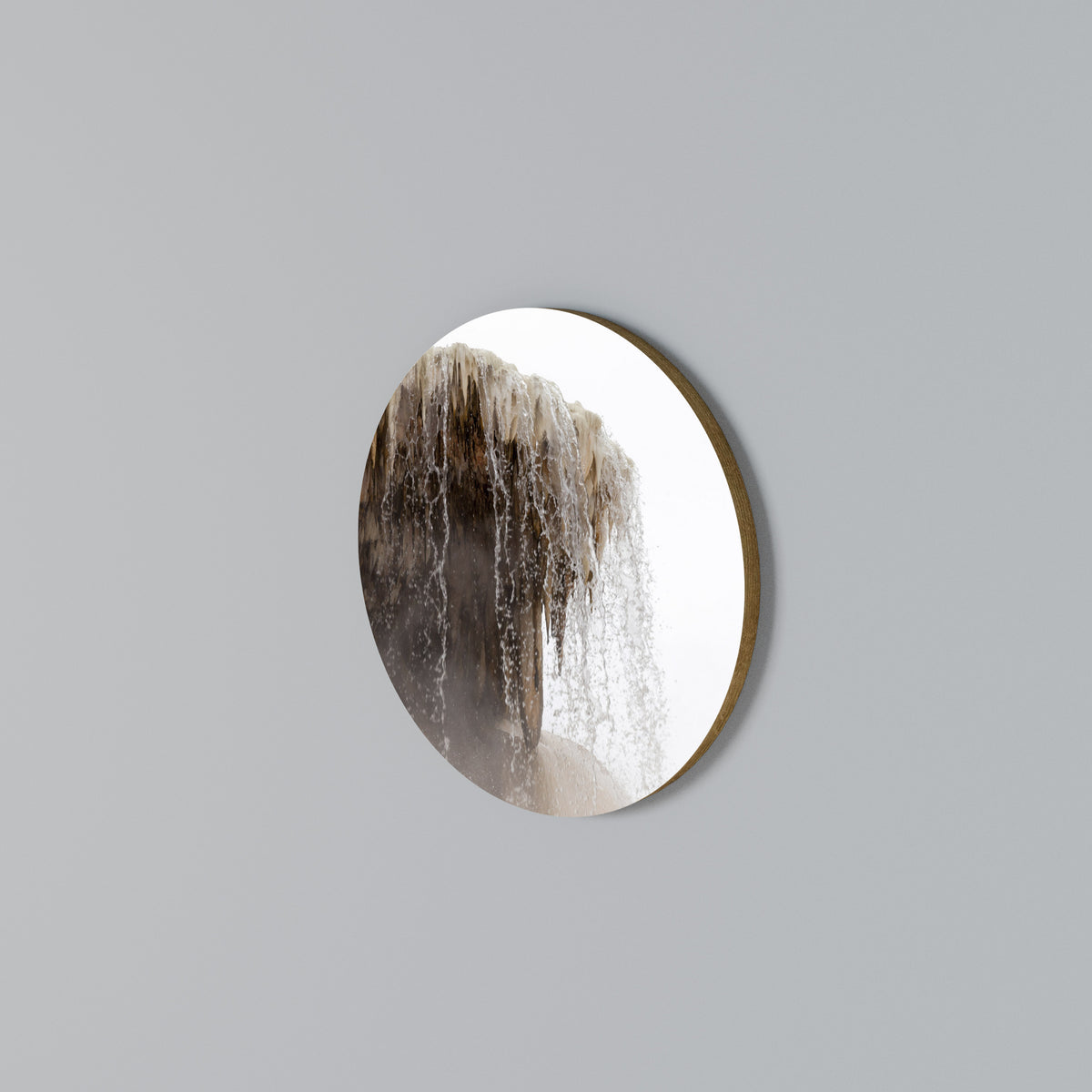 MAMMOTH HOT SPRINGS Arte de pared redondo