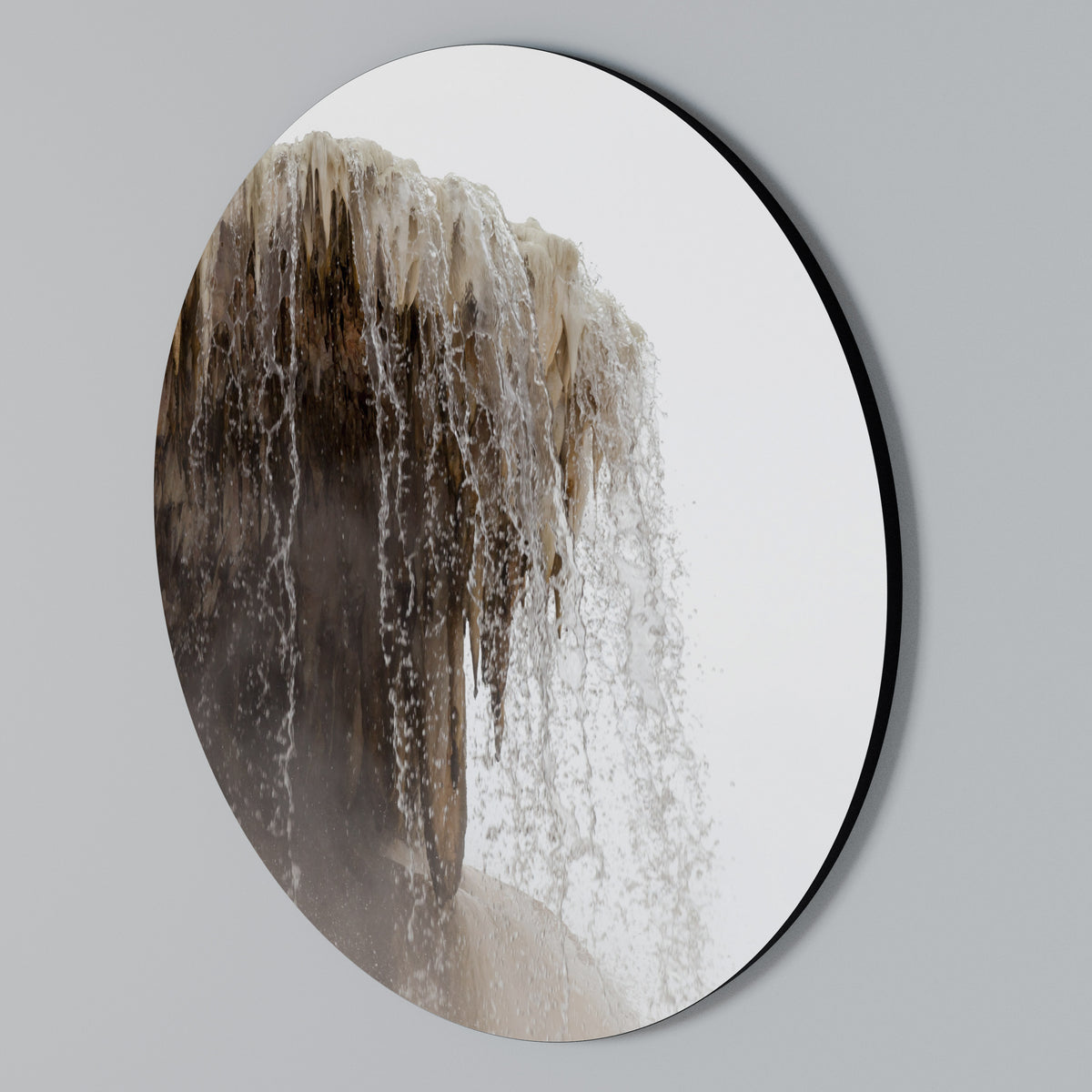 MAMMOTH HOT SPRINGS Arte de pared redondo