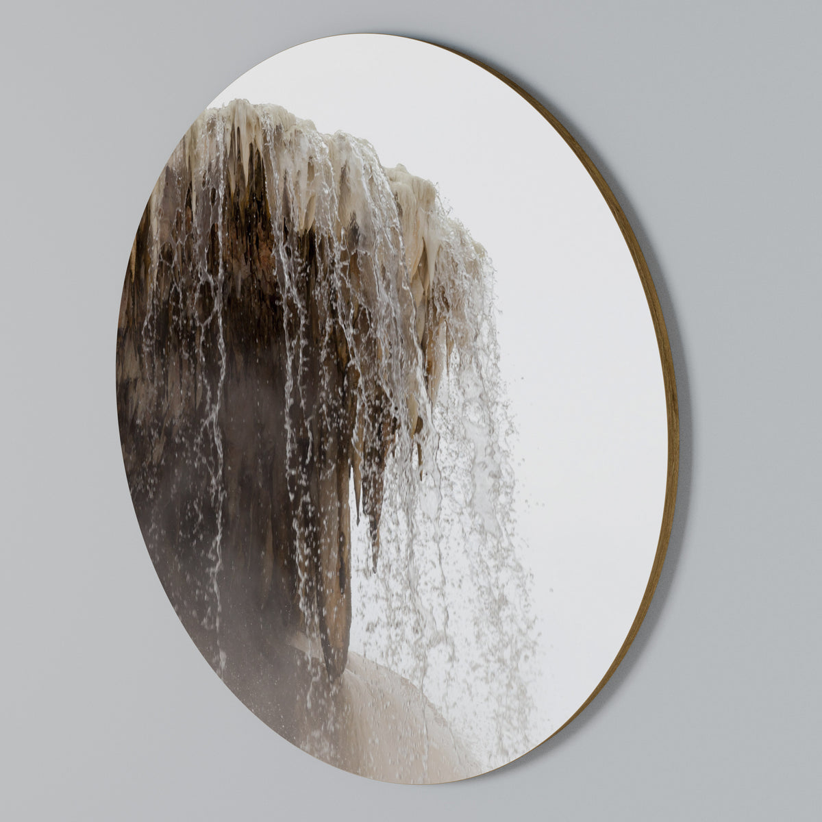 MAMMOTH HOT SPRINGS Arte de pared redondo