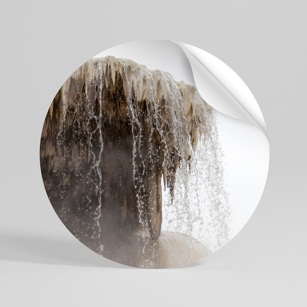 MAMMOTH HOT SPRINGS Vinilo adhesivo redondo