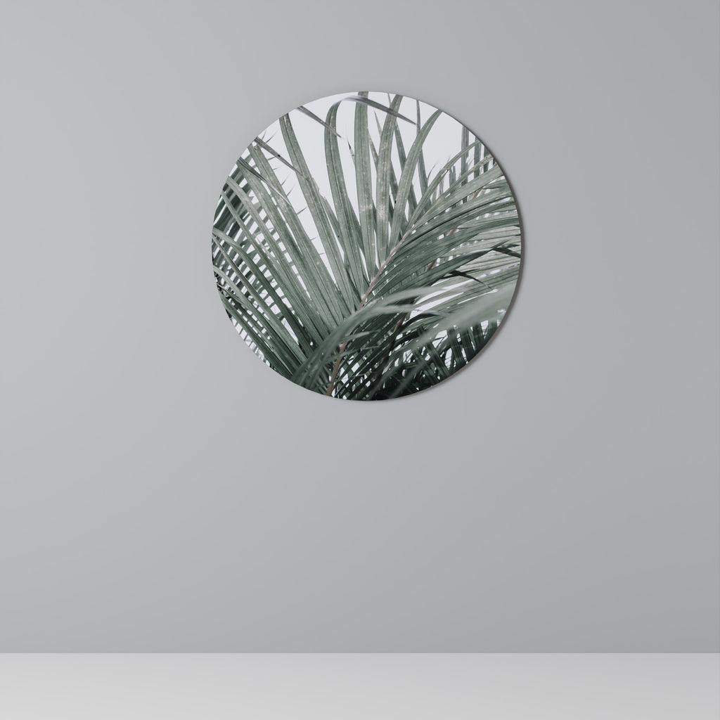 PALM WHISPERS Round Wall Art