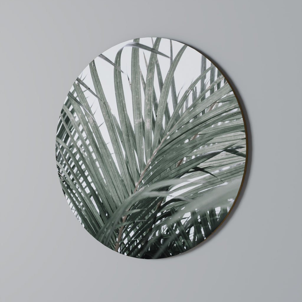 PALM WHISPERS Round Wall Art