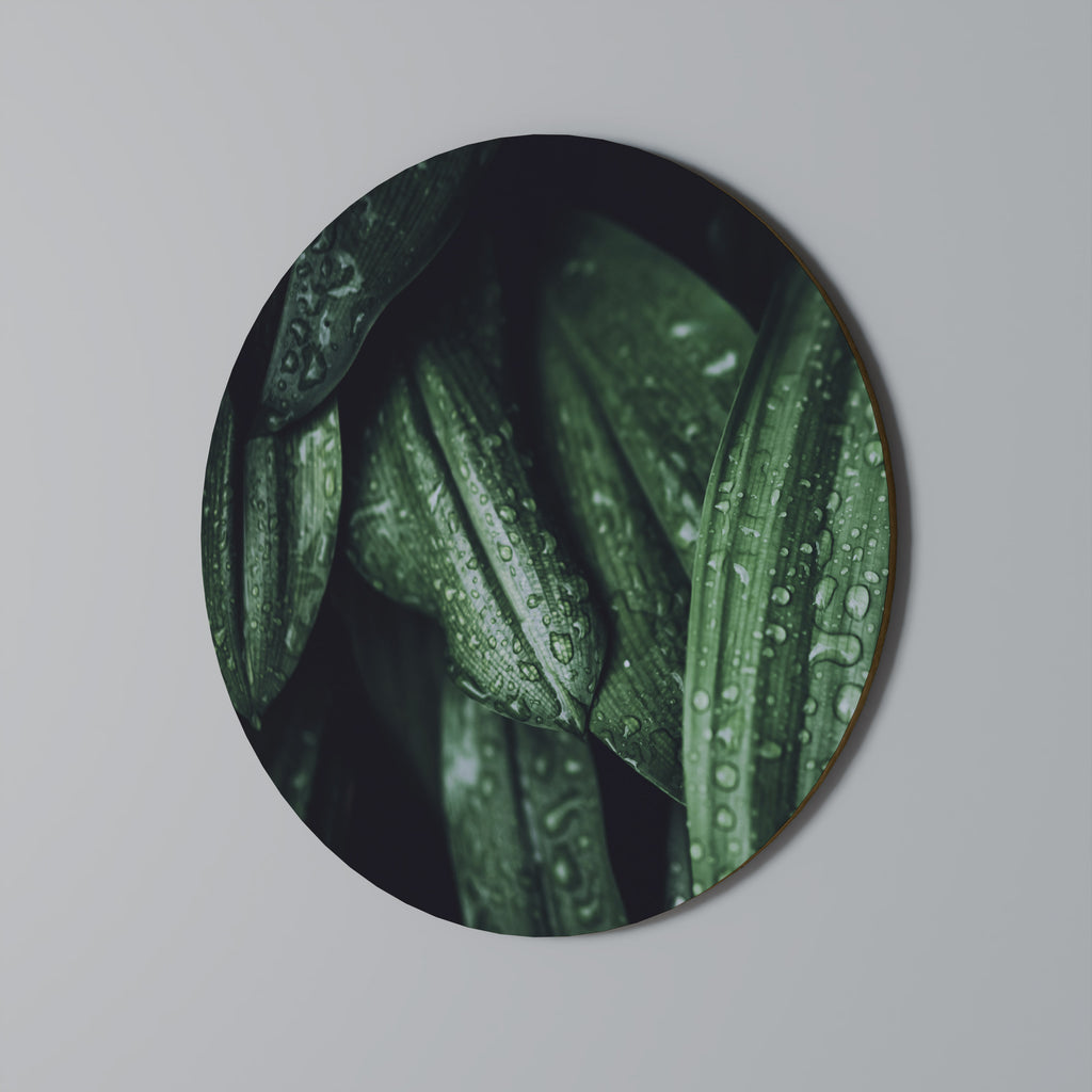 LUSH DROPLET DANCE Round Wall Art