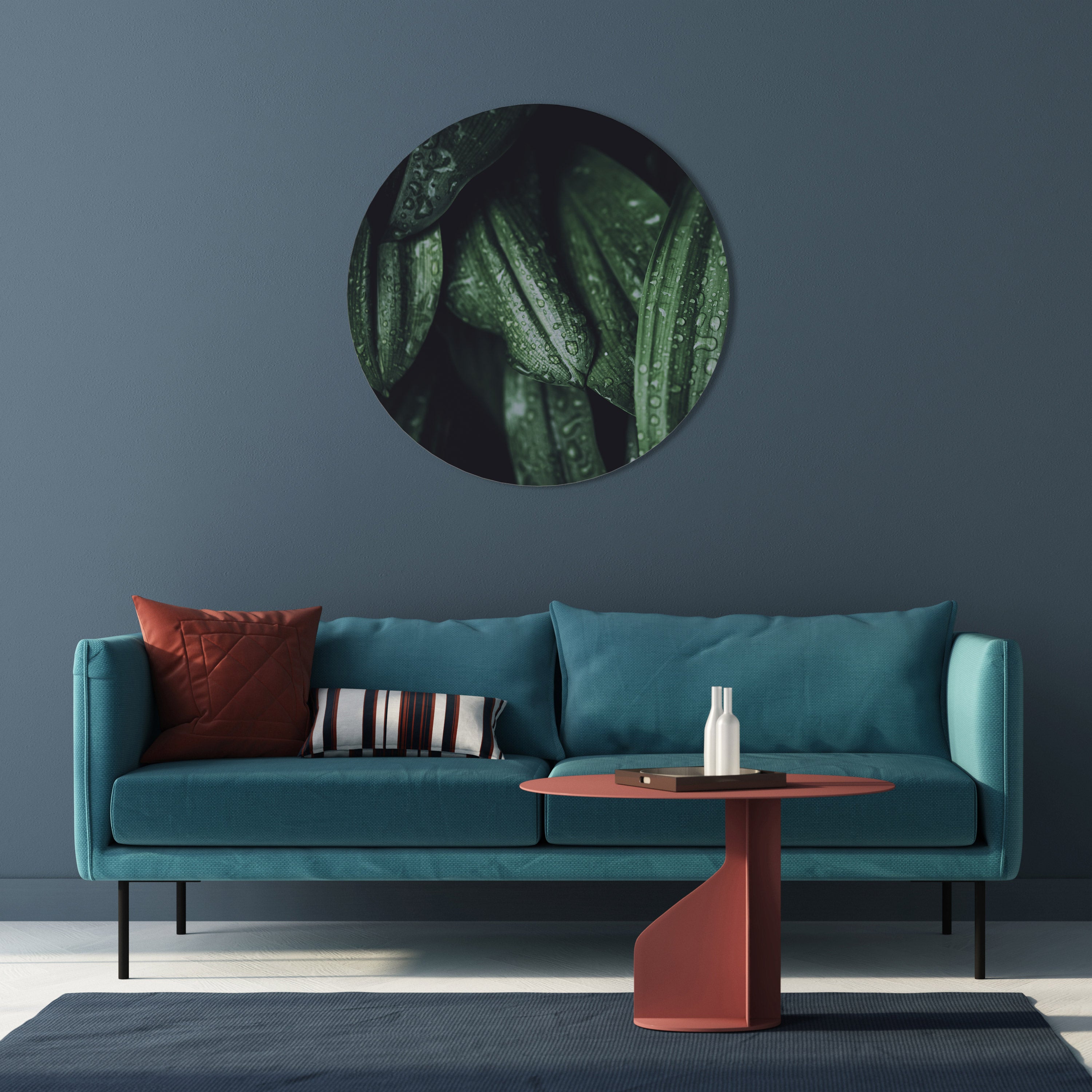 LUSH DROPLET DANCE Round Wall Art
