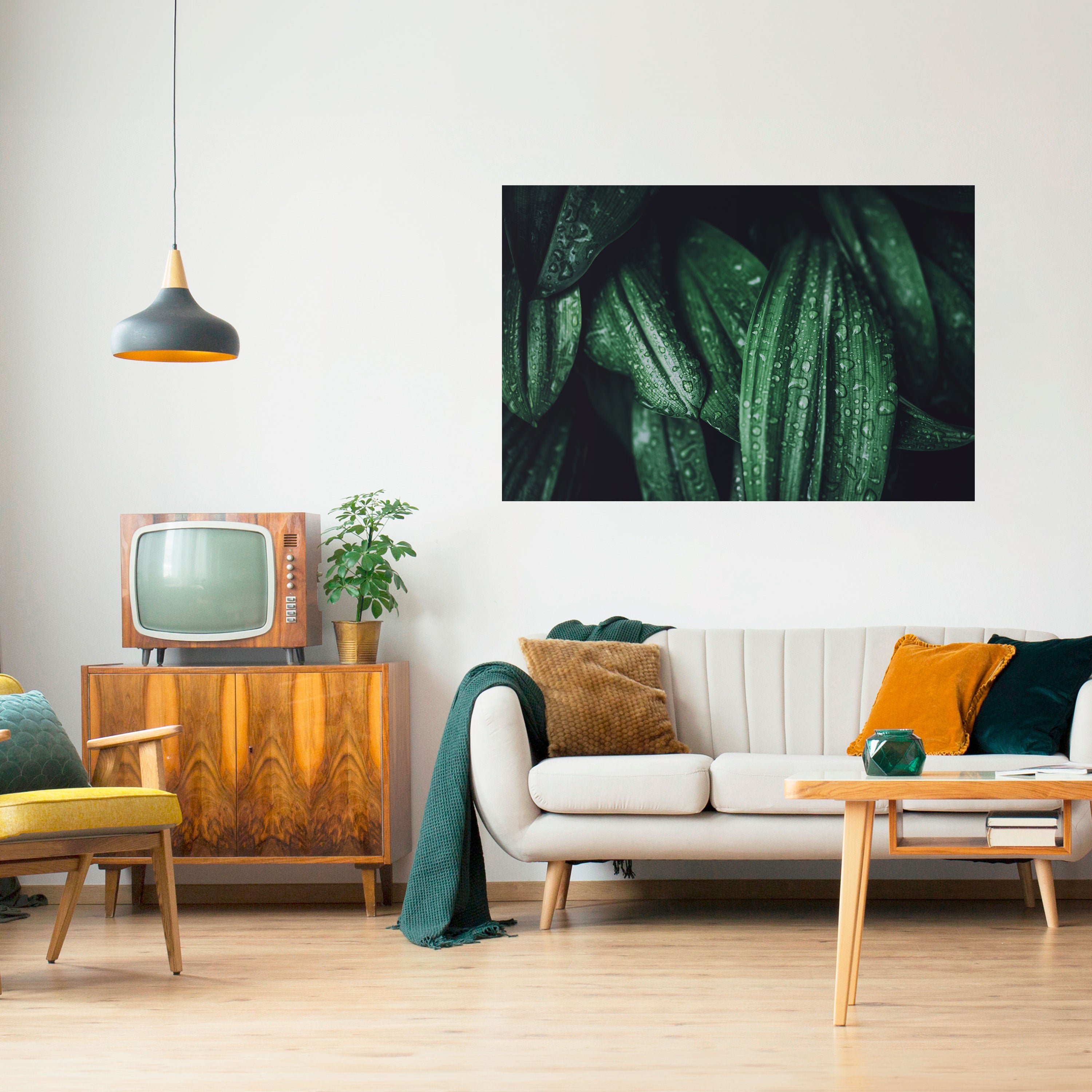 BAILE DE GOTAS LUSH Póster horizontal autoadhesivo