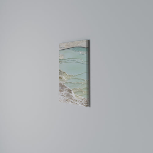 AQUAMARINE WHISPERS Cuadro en lienzo vertical