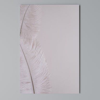WHISPERING PINK FEATHERS Cuadro en lienzo vertical