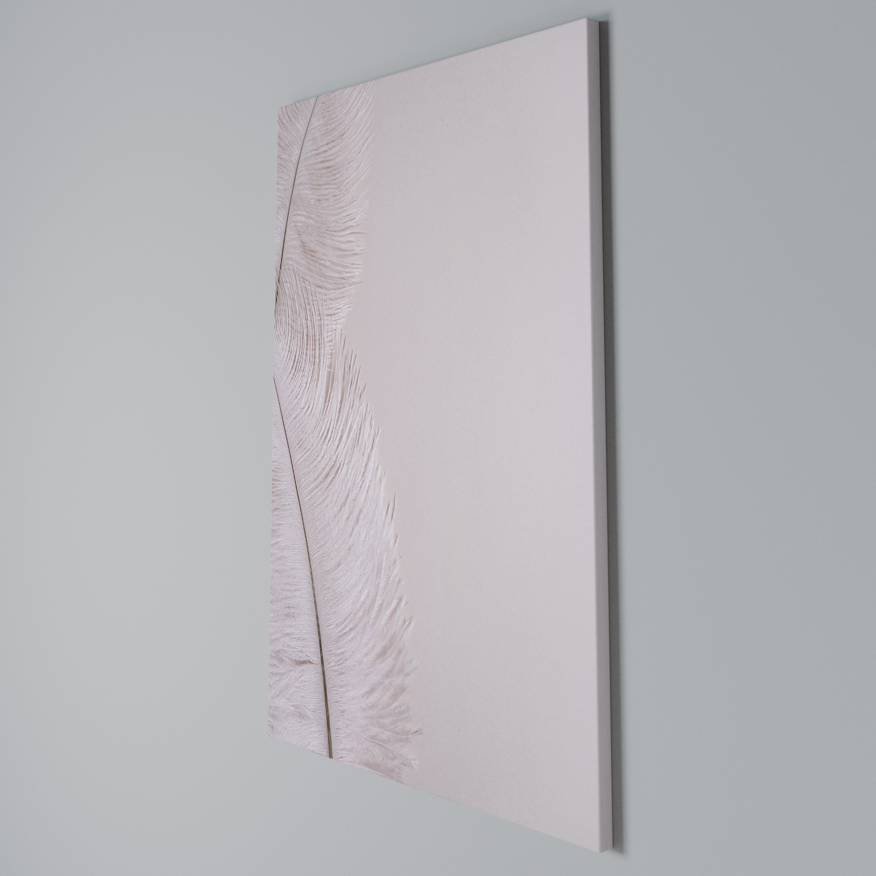 WHISPERING PINK FEATHERS Cuadro en lienzo vertical