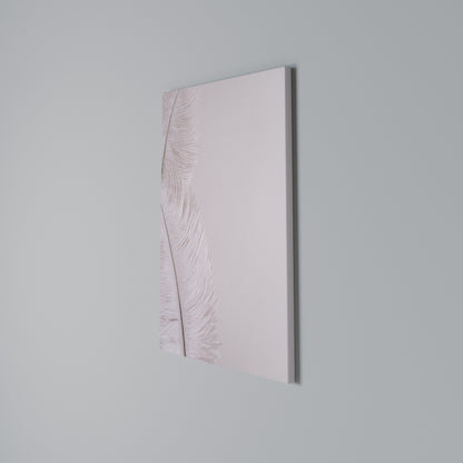 WHISPERING PINK FEATHERS Cuadro en lienzo vertical