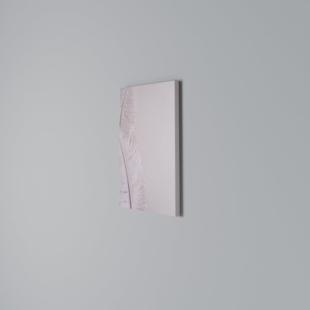 WHISPERING PINK FEATHERS Cuadro en lienzo vertical