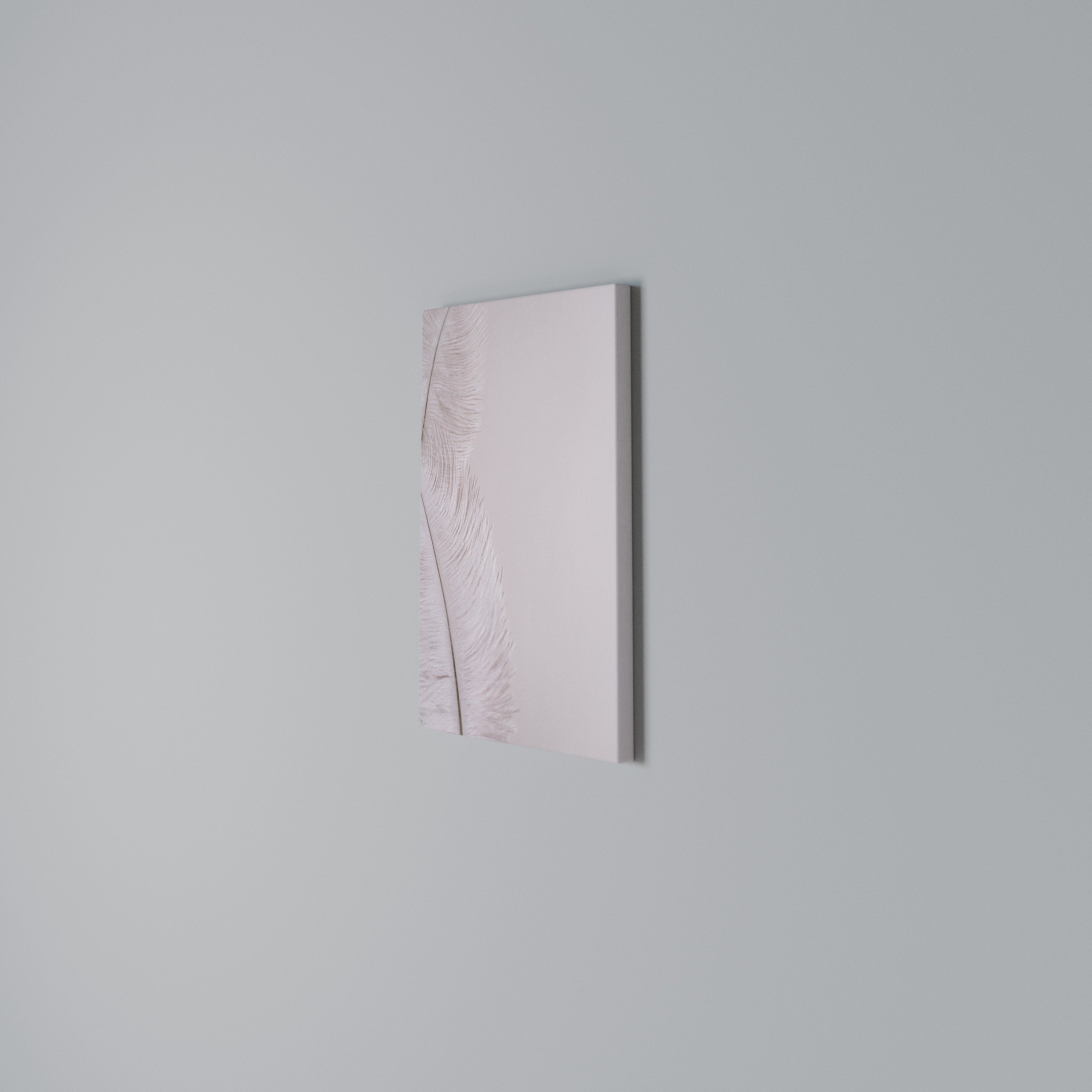 WHISPERING PINK FEATHERS Cuadro en lienzo vertical