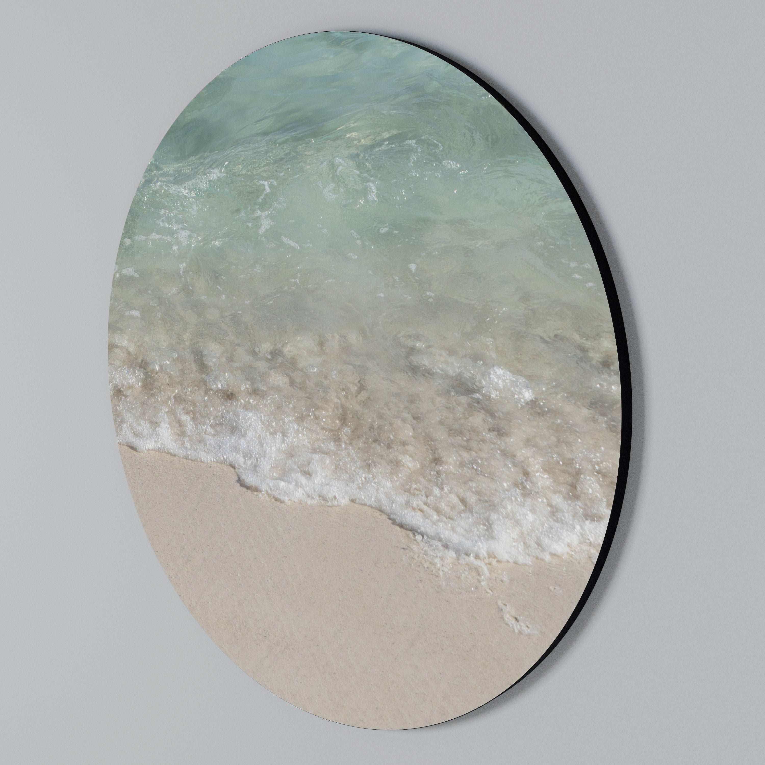 SERENITY BY THE SHORE Round Wall Art