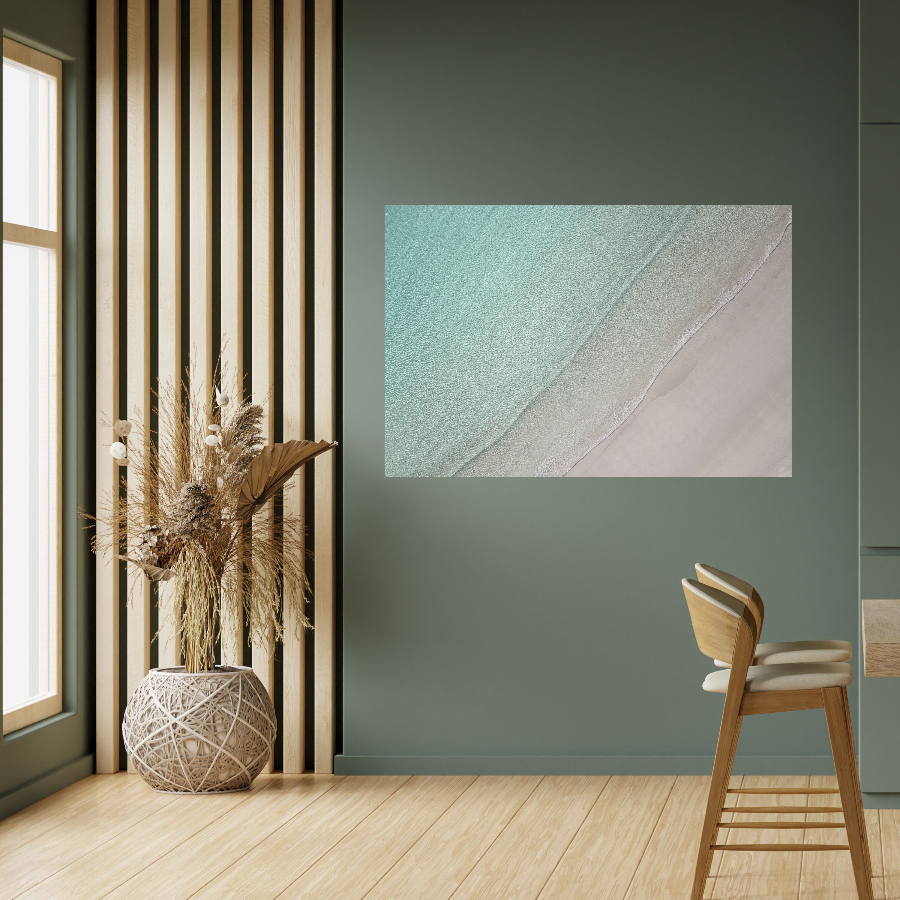 Póster horizontal autoadhesivo "COASTAL CALM ARTISTRY"