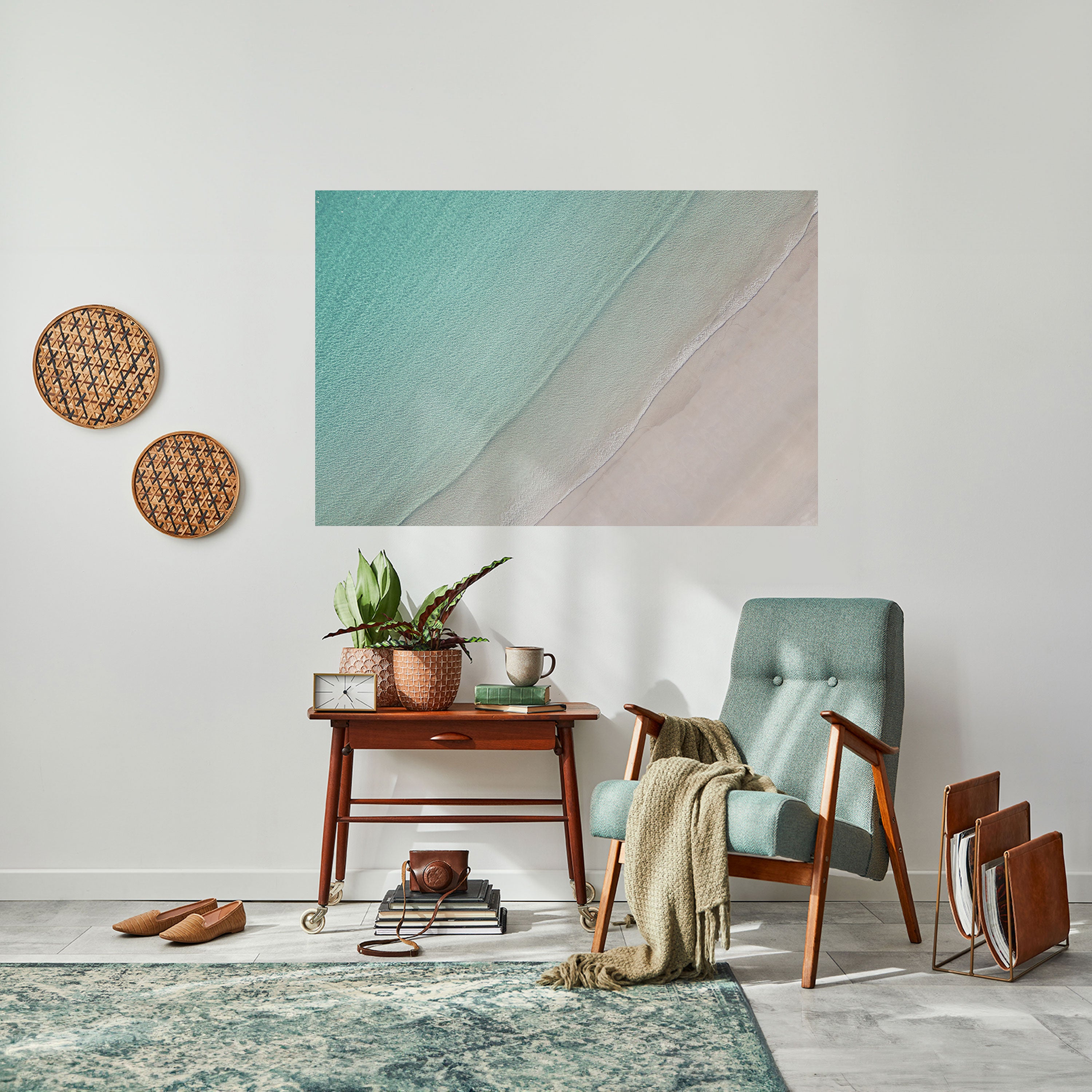 Póster horizontal autoadhesivo "COASTAL CALM ARTISTRY"