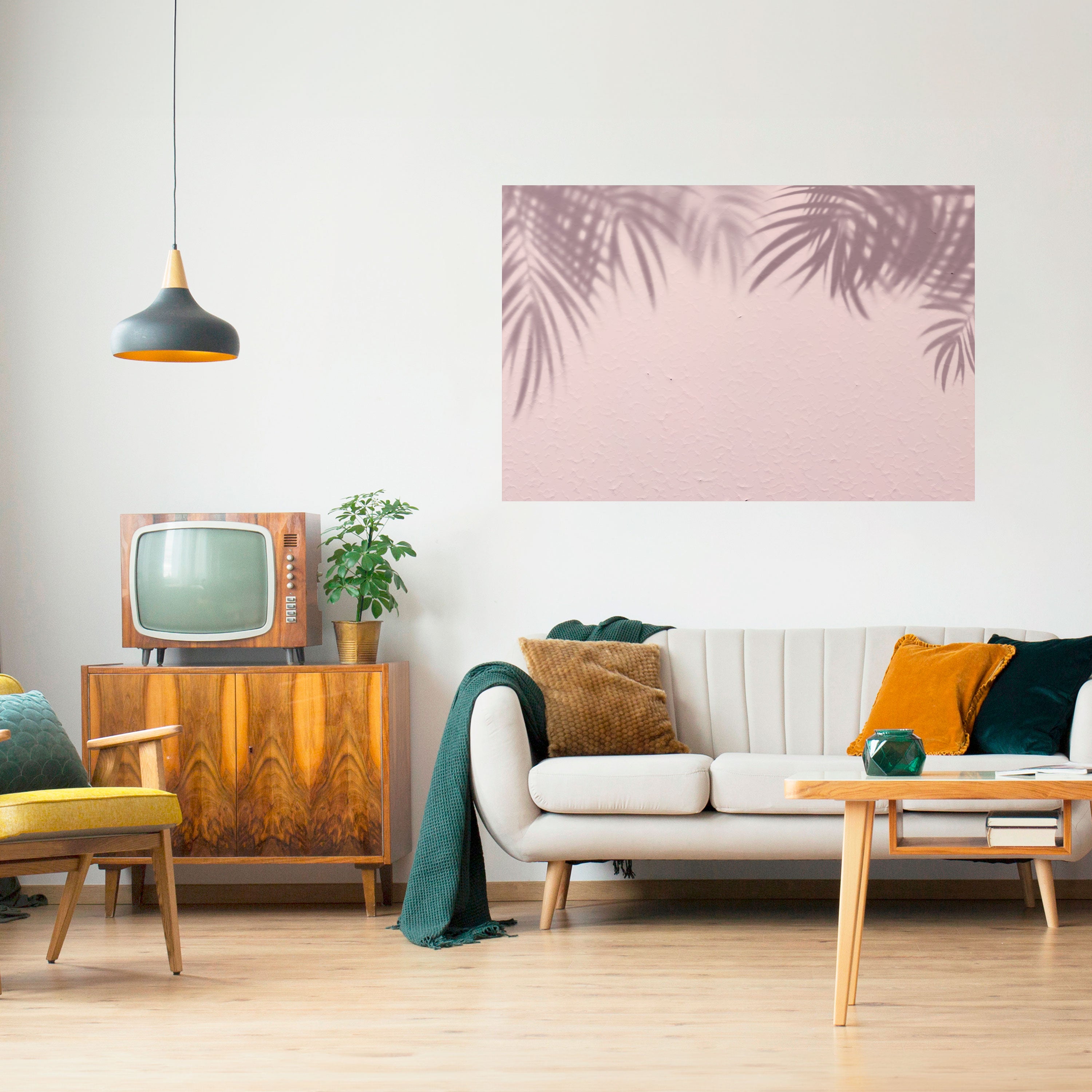 PALM SHADOWS DANCE Póster horizontal autoadhesivo