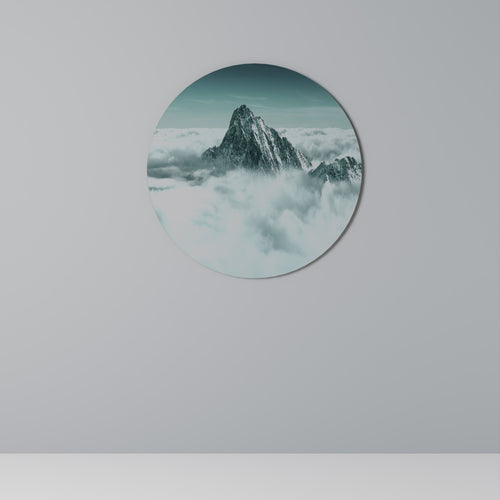 CLOUD-KISSED PEAK Decoración de Pared Redonda