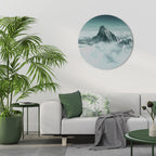 CLOUD-KISSED PEAK Decoración de Pared Redonda