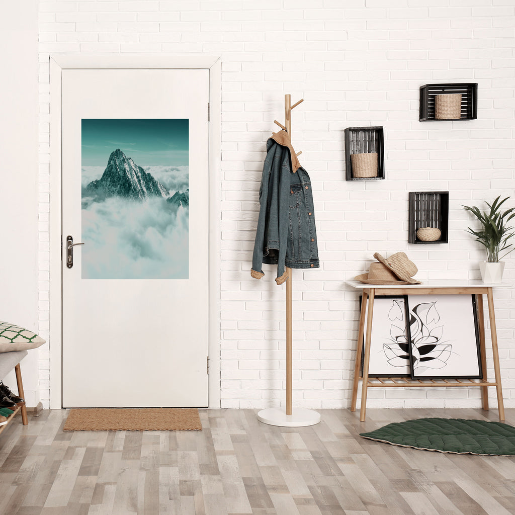 CLOUD-KISSED PEAK Peel and Stick Vertical Poster