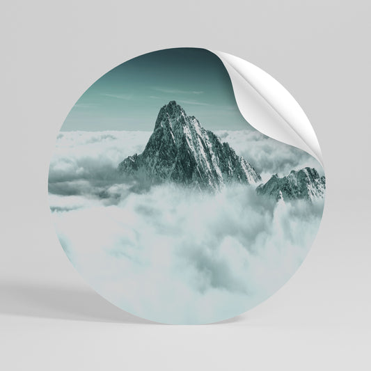 CLOUD-KISSED PEAK Vinilo adhesivo redondo