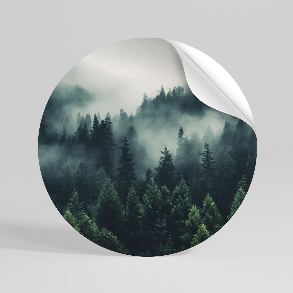 MYSTICAL FOREST WHISPERS Vinilo adhesivo redondo