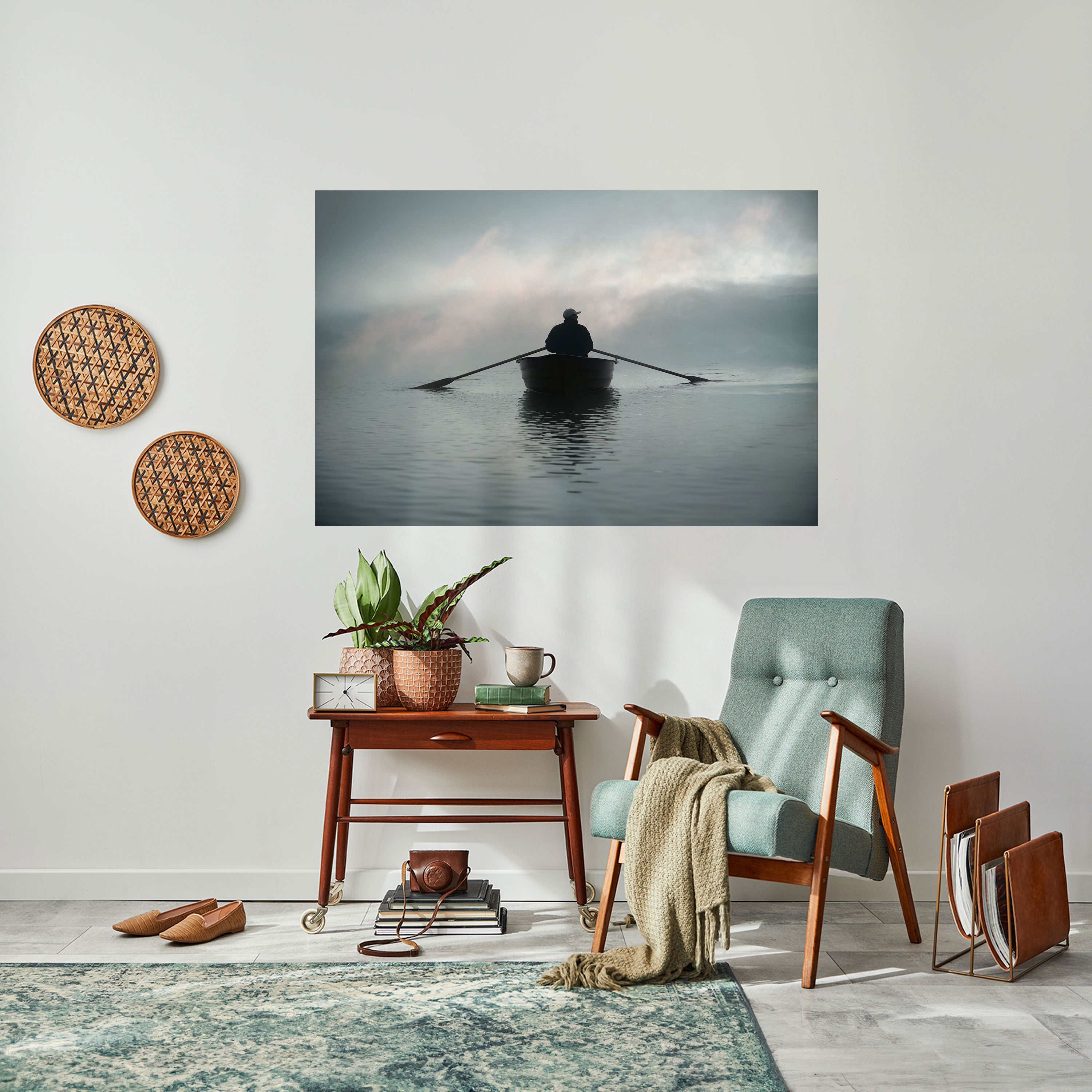 NAVEGA HACIA LO DESCONOCIDO Póster horizontal autoadhesivo