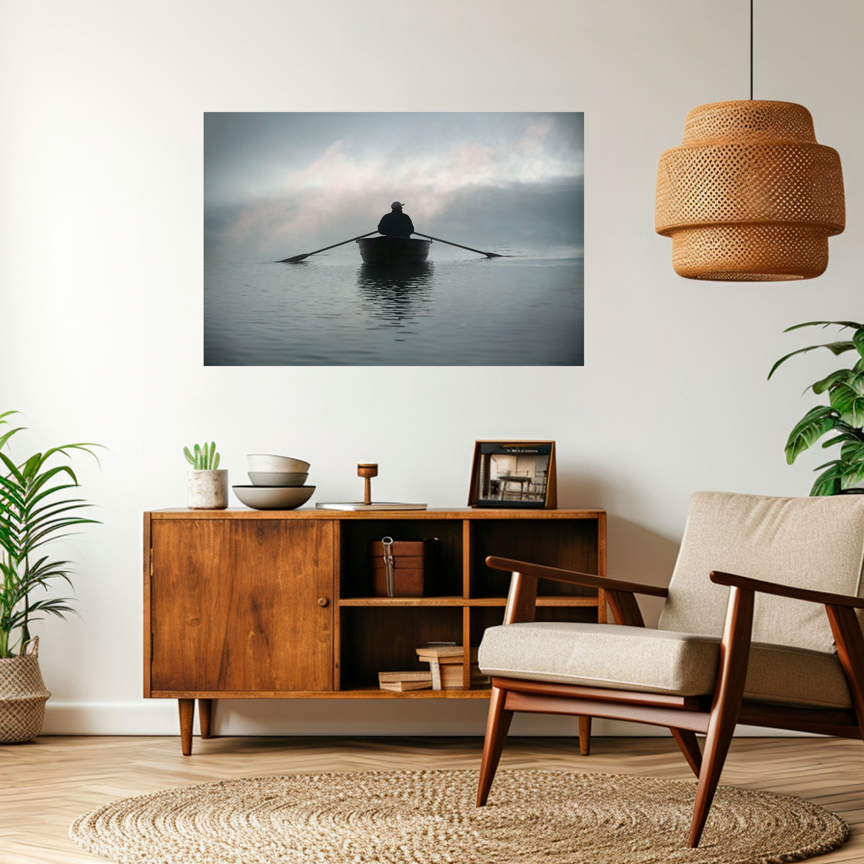 NAVEGA HACIA LO DESCONOCIDO Póster horizontal autoadhesivo