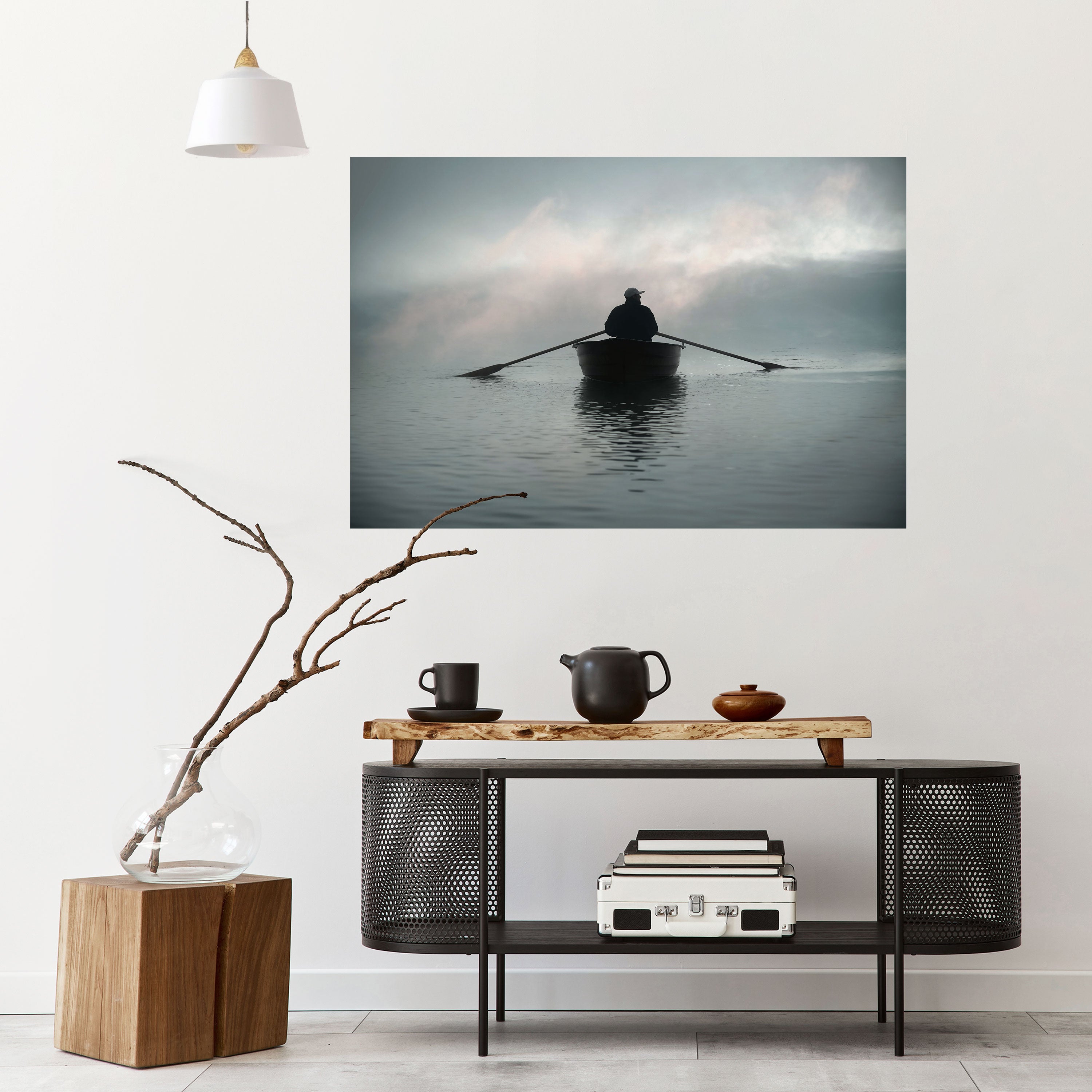 NAVEGA HACIA LO DESCONOCIDO Póster horizontal autoadhesivo