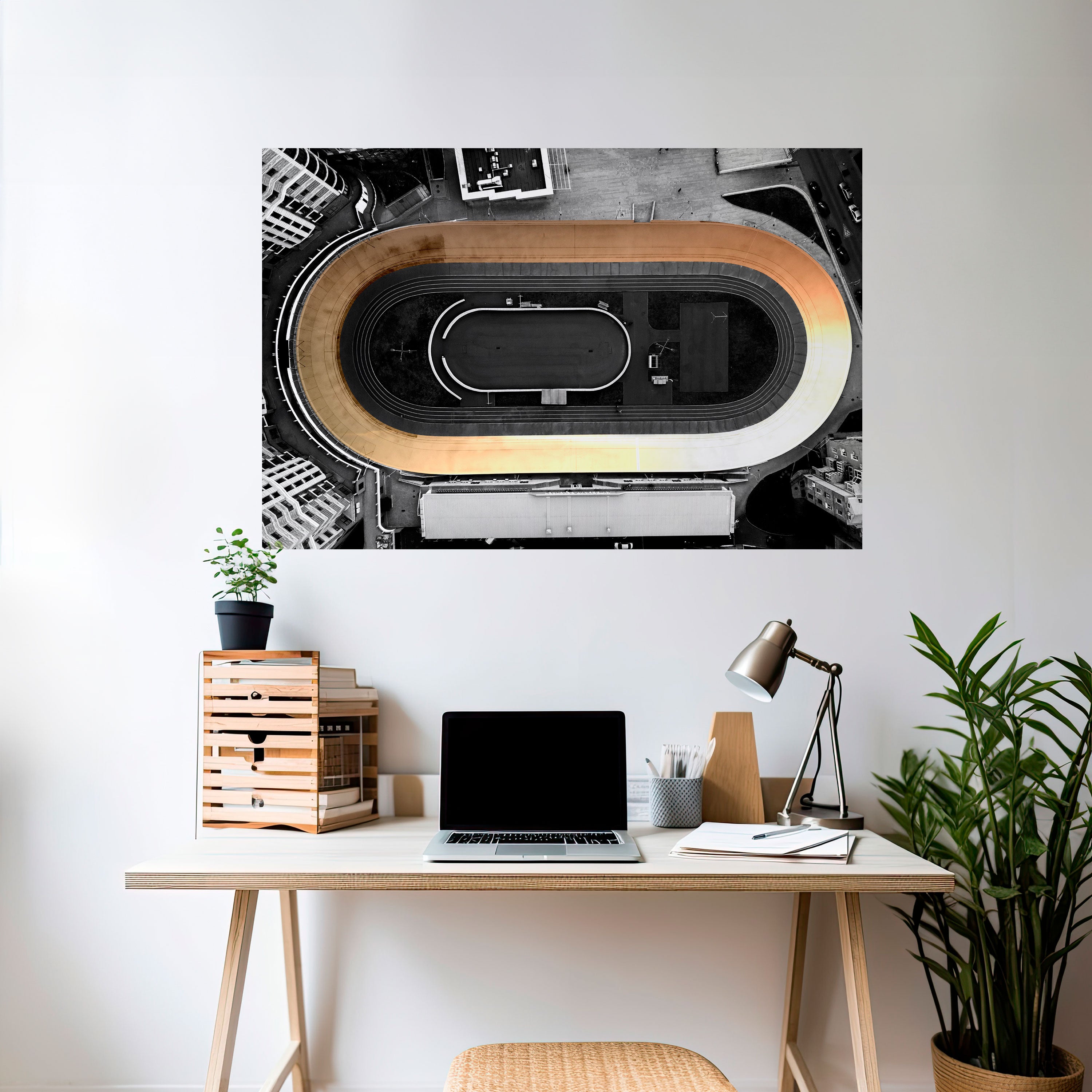 BORDE DE LA PISTA Póster horizontal autoadhesivo