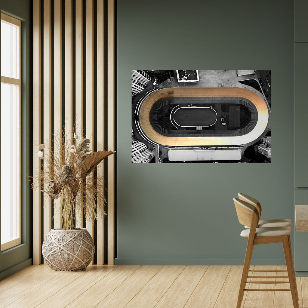 BORDE DE LA PISTA Póster horizontal autoadhesivo