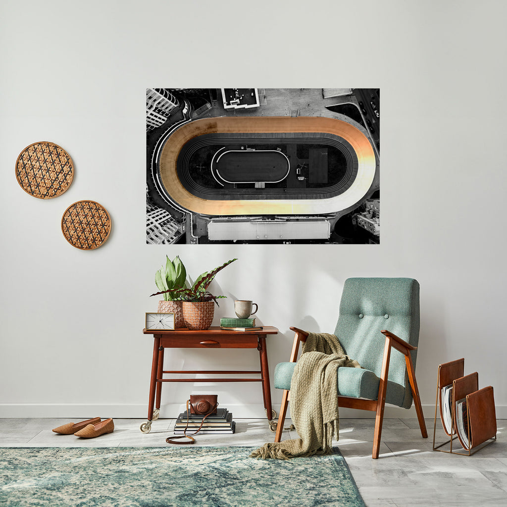 BORDE DE LA PISTA Póster horizontal autoadhesivo