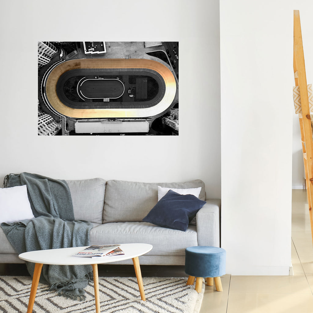 BORDE DE LA PISTA Póster horizontal autoadhesivo