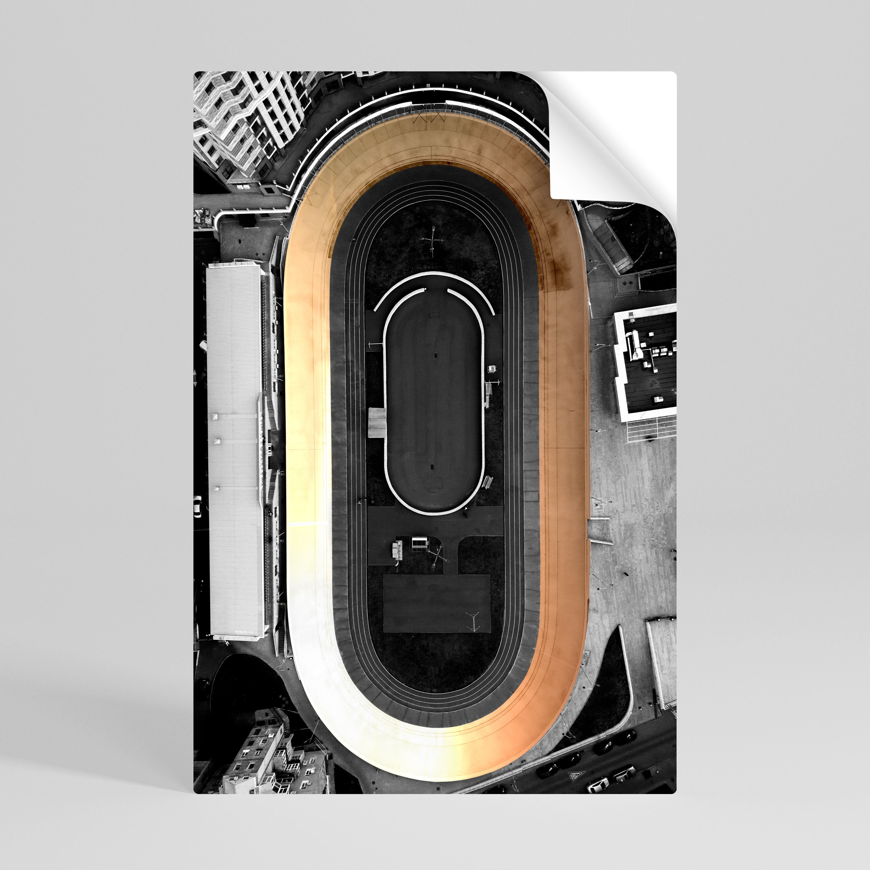 EDGE OF THE TRACK Peel and Stick Vertical Poster