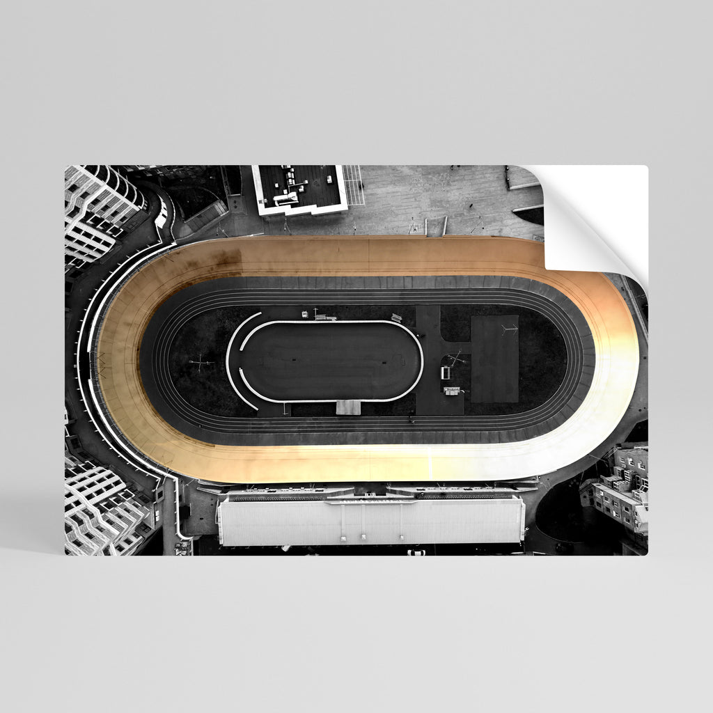 BORDE DE LA PISTA Póster horizontal autoadhesivo