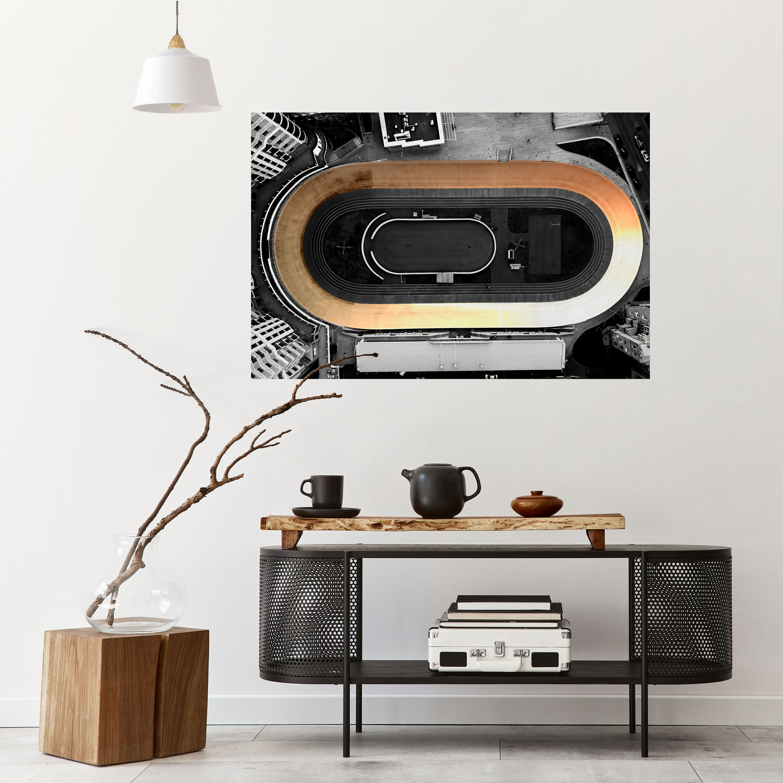 BORDE DE LA PISTA Póster horizontal autoadhesivo