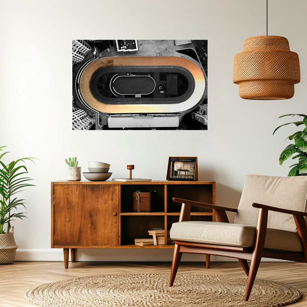 BORDE DE LA PISTA Póster horizontal autoadhesivo