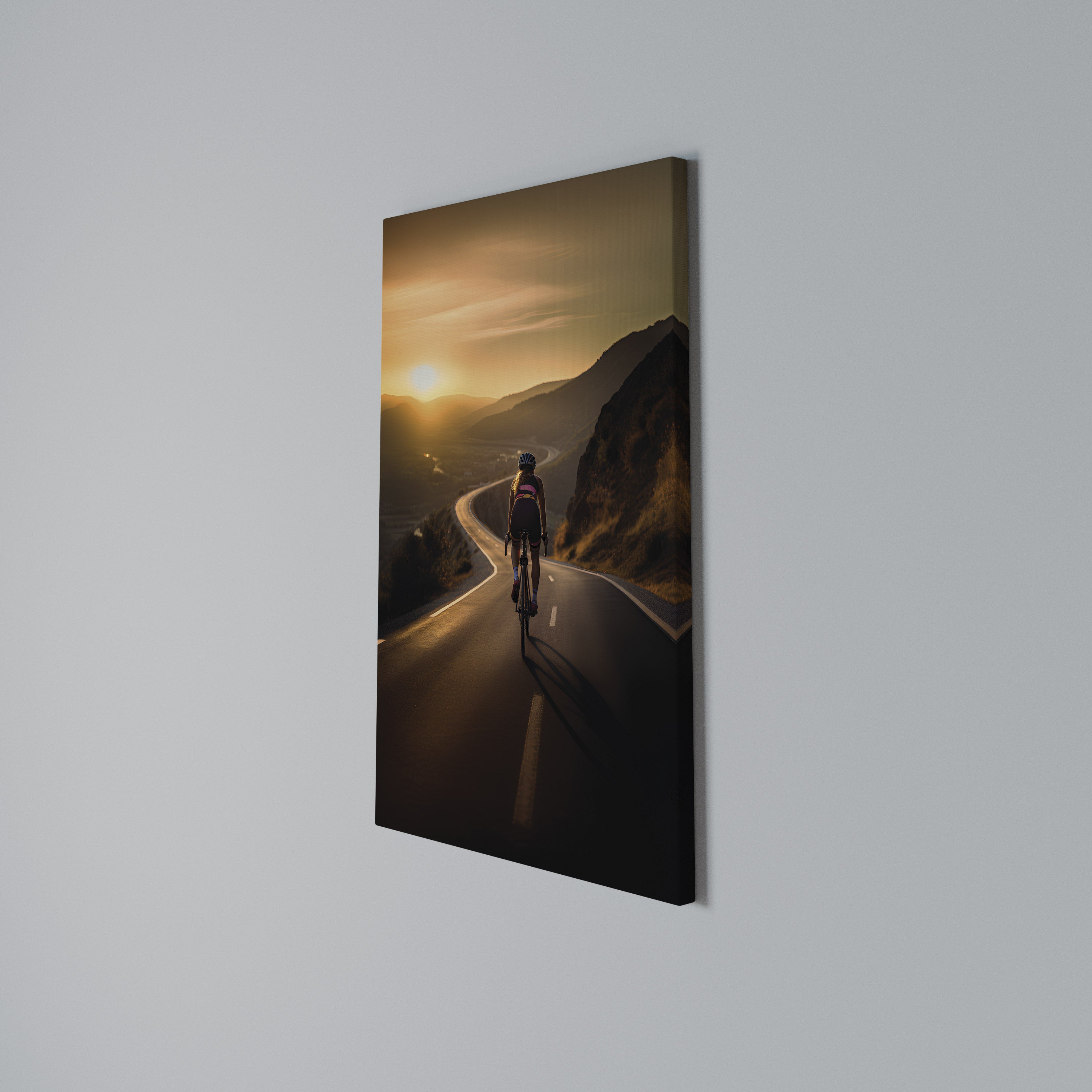 RIDE INTO GOLD Vertical Canvas Print
