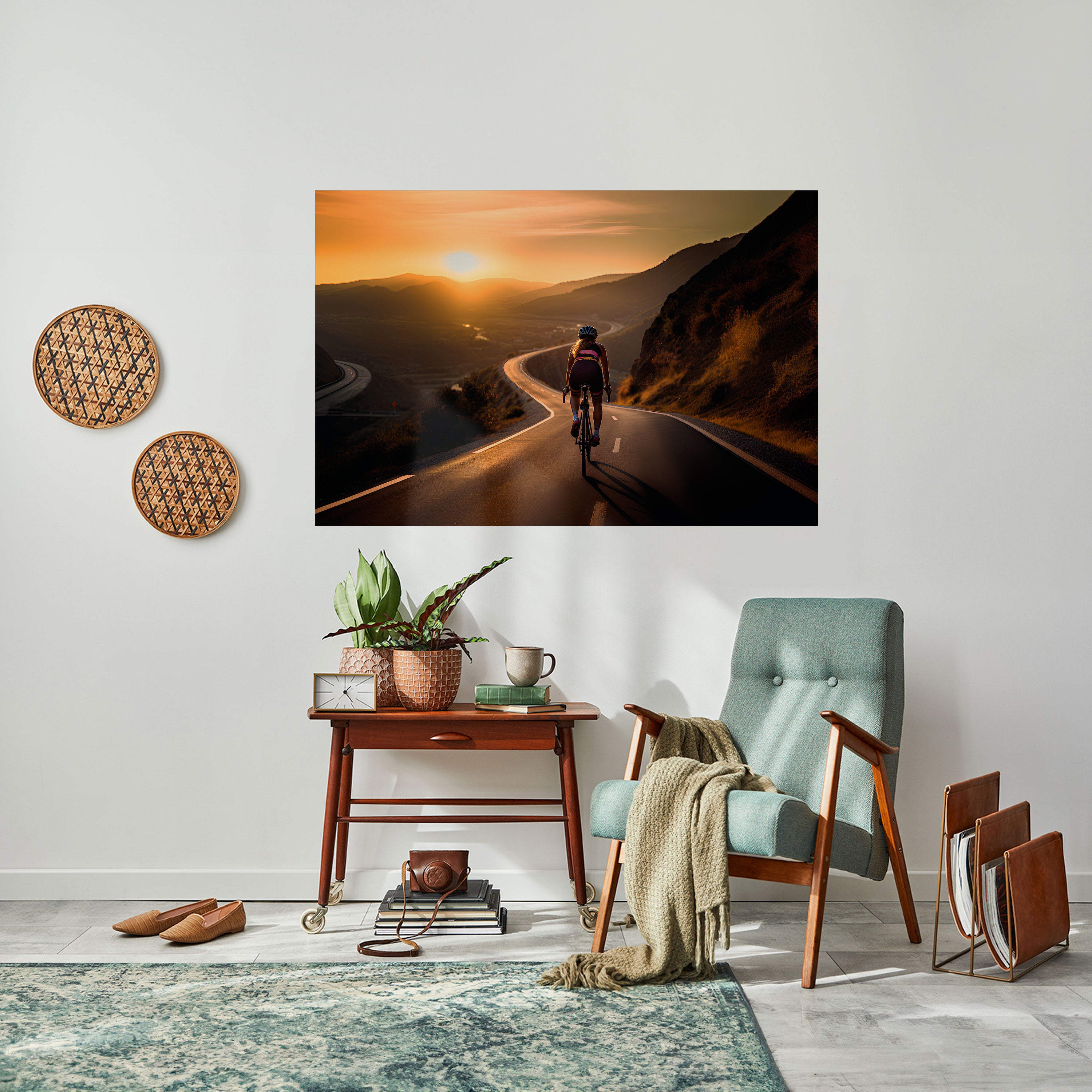 Póster horizontal autoadhesivo RIDE INTO GOLD