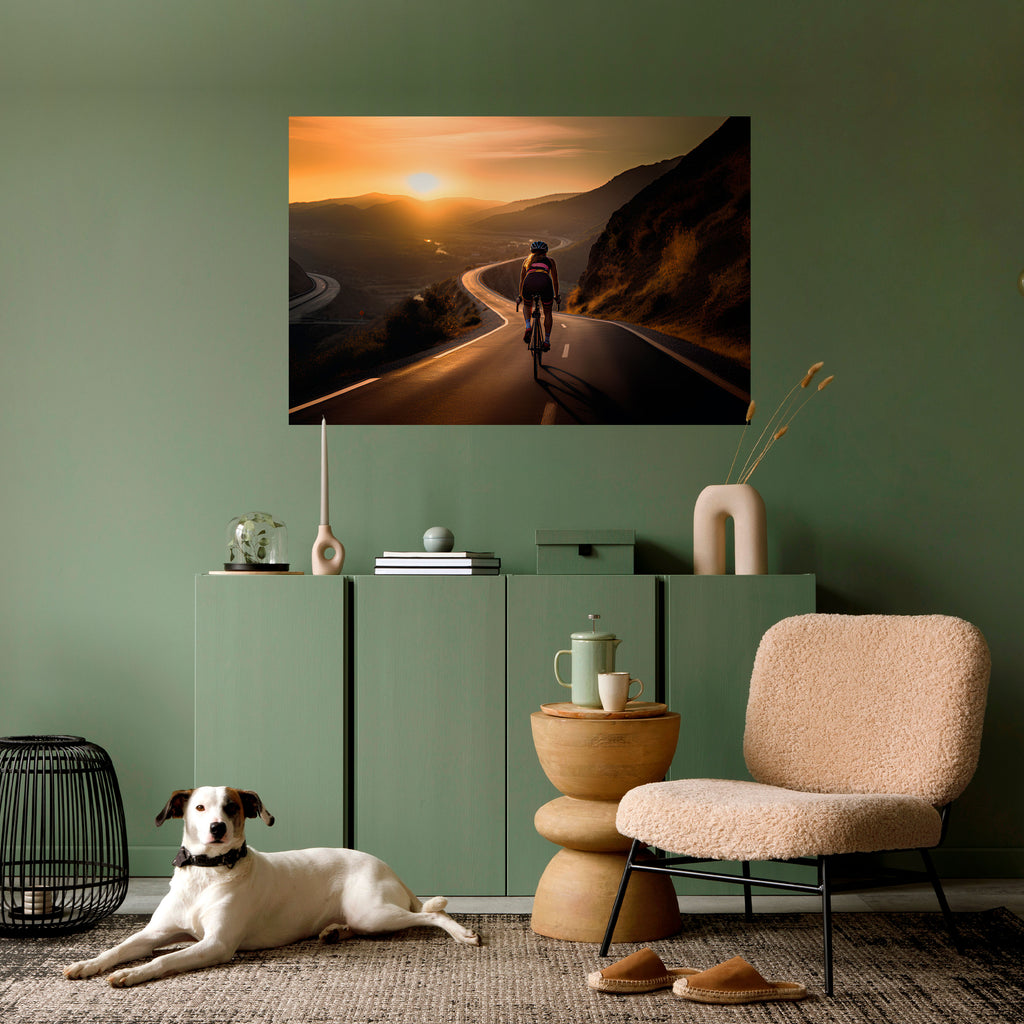 Póster horizontal autoadhesivo RIDE INTO GOLD