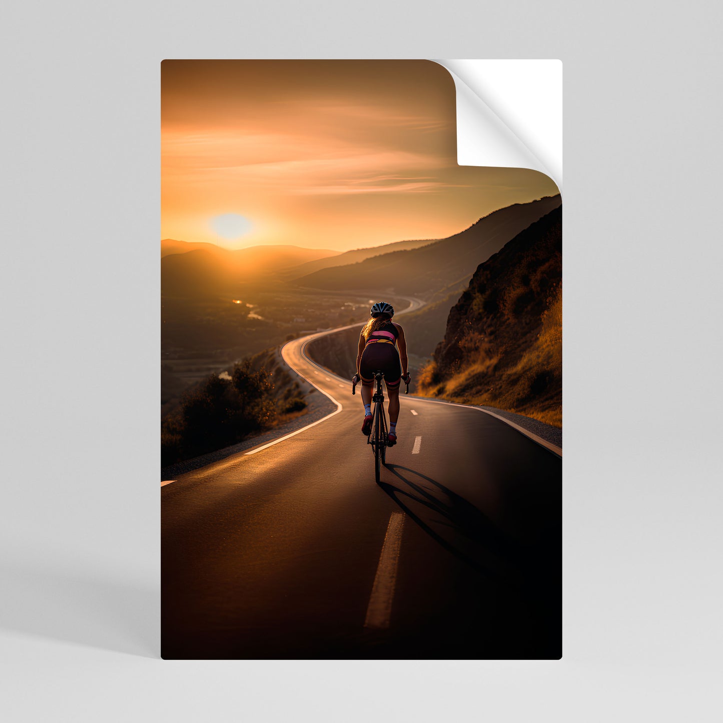 RIDE INTO GOLD Póster adhesivo vertical