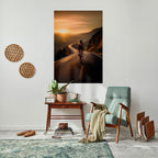 RIDE INTO GOLD Póster Vertical Adhesivo