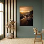 RIDE INTO GOLD Póster Vertical Adhesivo