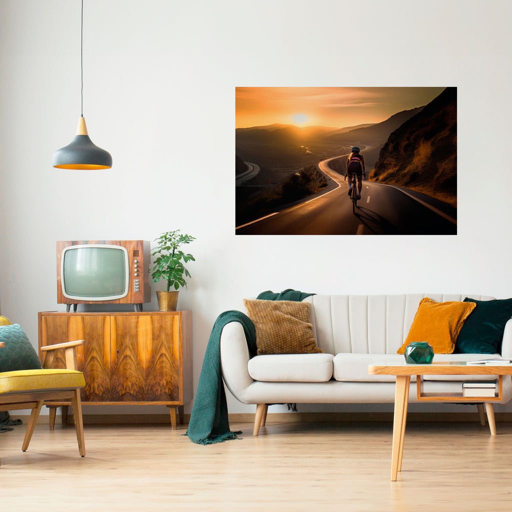 Póster horizontal autoadhesivo RIDE INTO GOLD