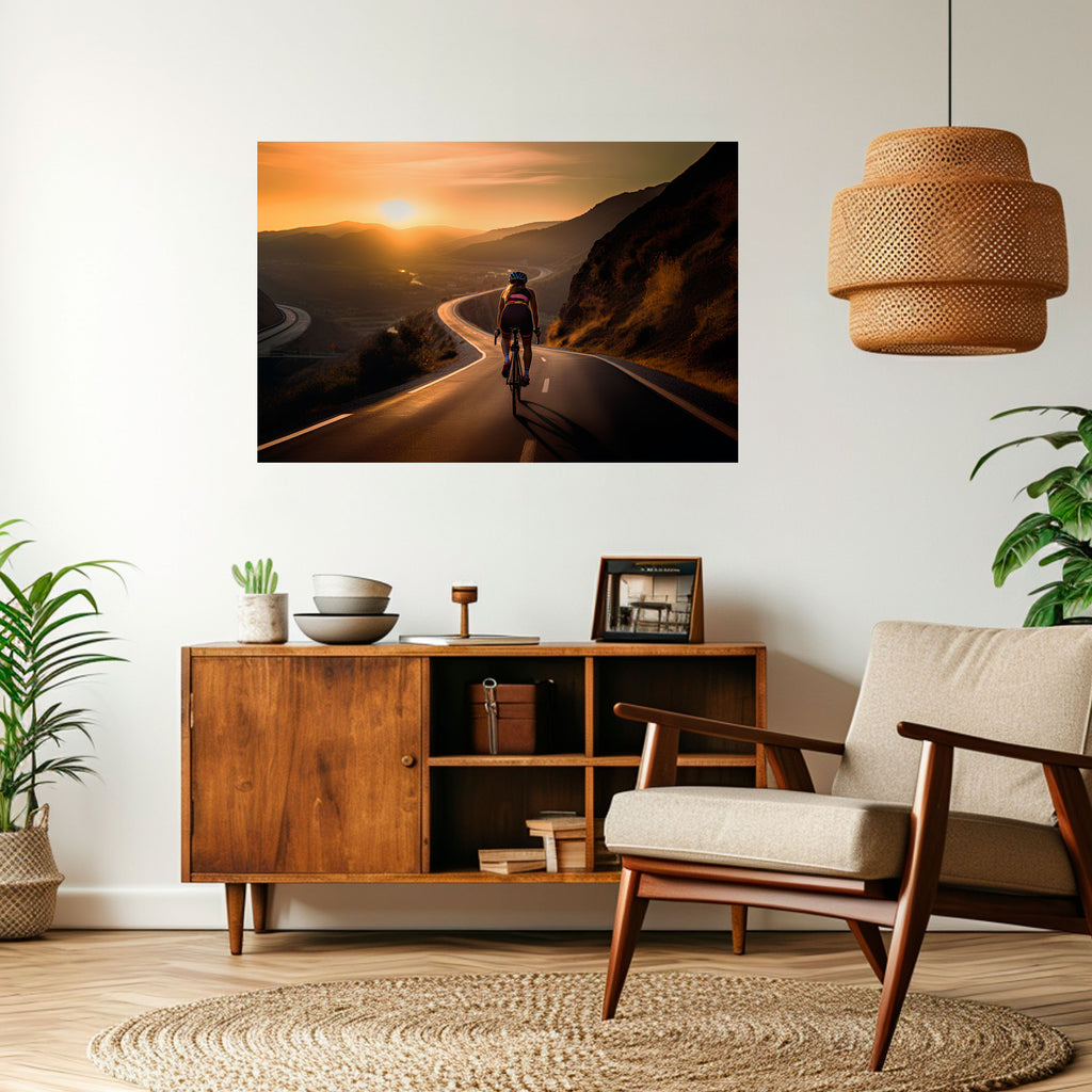 Póster horizontal autoadhesivo RIDE INTO GOLD