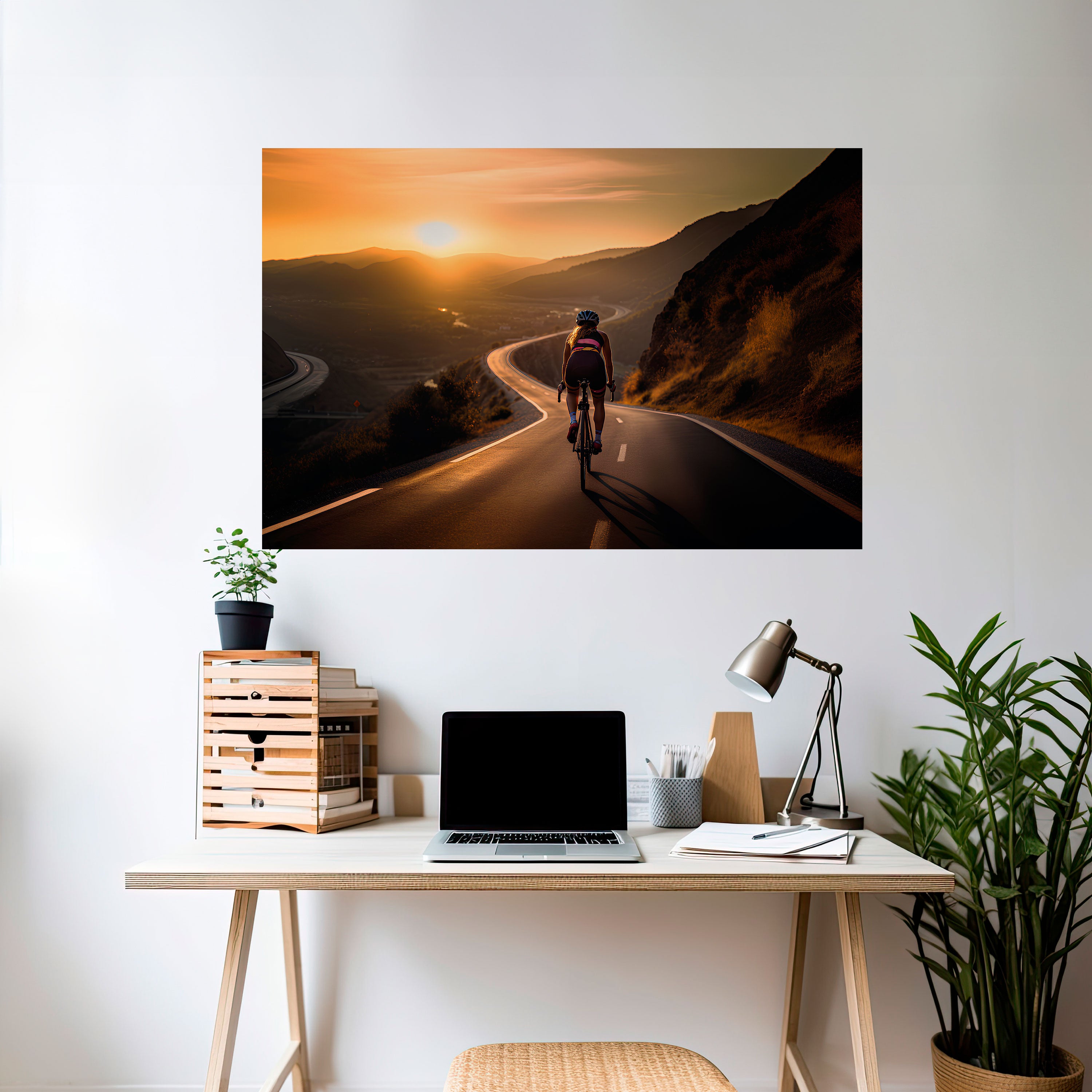 Póster horizontal autoadhesivo RIDE INTO GOLD