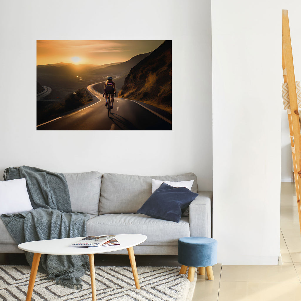 Póster horizontal autoadhesivo RIDE INTO GOLD