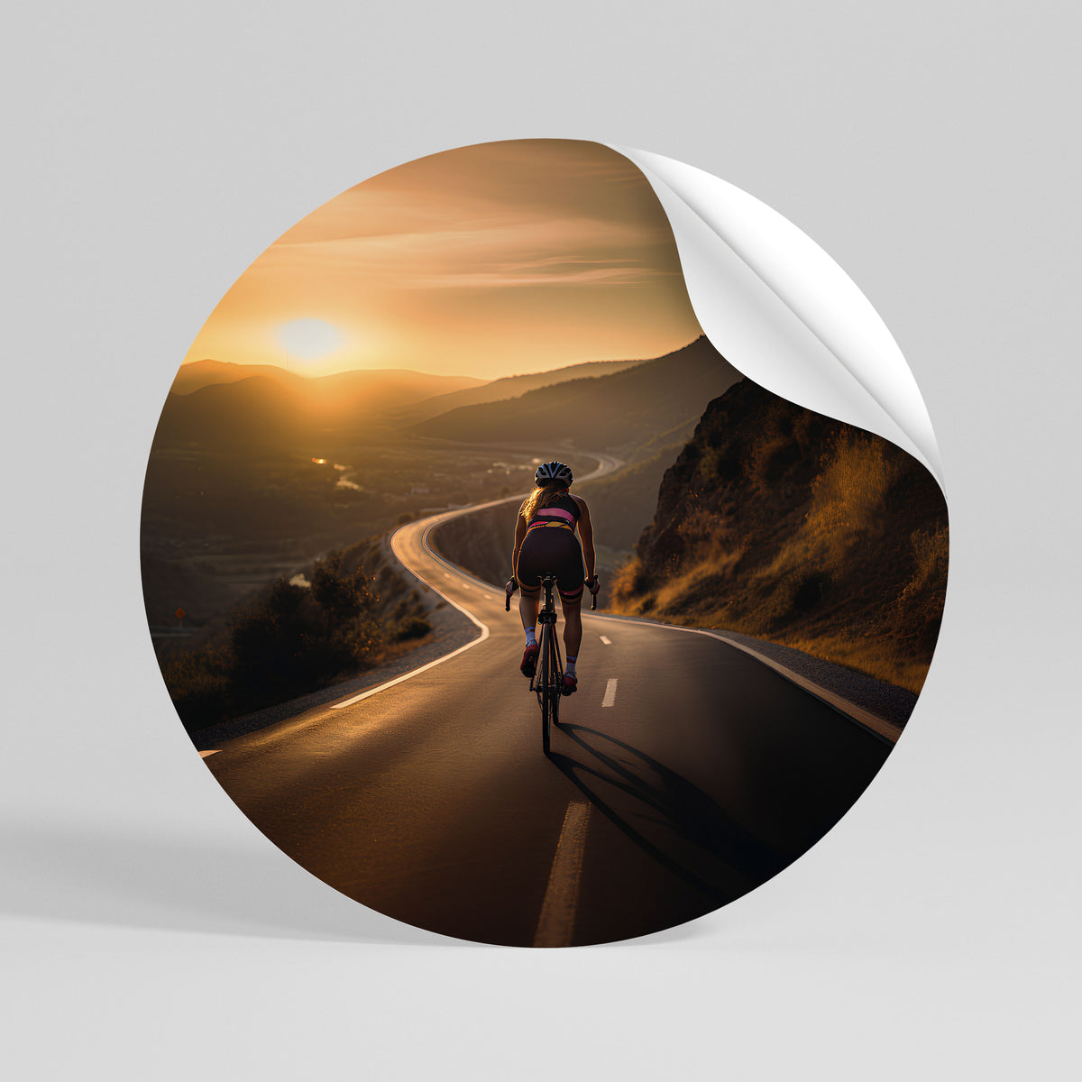 RIDE INTO GOLD Vinilo adhesivo redondo
