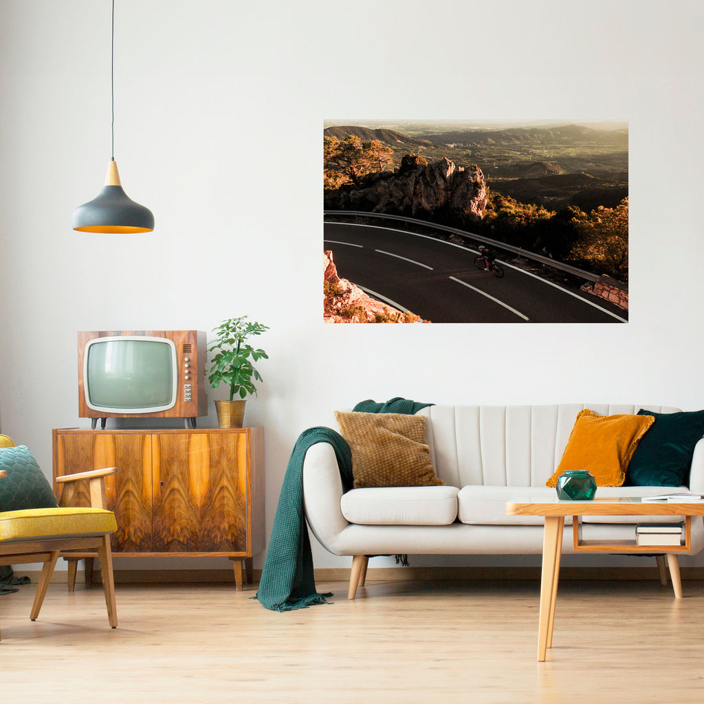 Póster horizontal autoadhesivo "RUTA DE MONTAÑA"