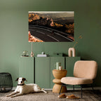 MOUNTAIN ROAD RIDE Peel and Stick Horizontal Poster