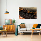 MOUNTAIN ROAD RIDE Peel and Stick Horizontal Poster